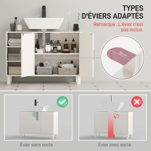 Meuble Sous Vasque Elyas Crème