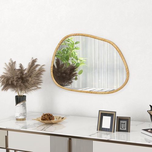 Miroir Mural Décoratif 70l X 50h Cm Kronos Bois Verni Naturel