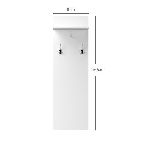 Porte-manteau Mural Étagère Alu Isabela Blanc