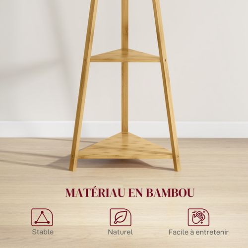 Porte-manteau Sur Pied Santiago Bois Bambou
