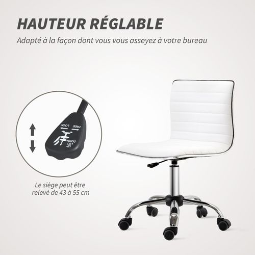 Chaise De Bureau Design Style Chesterfield Anselm Blanc
