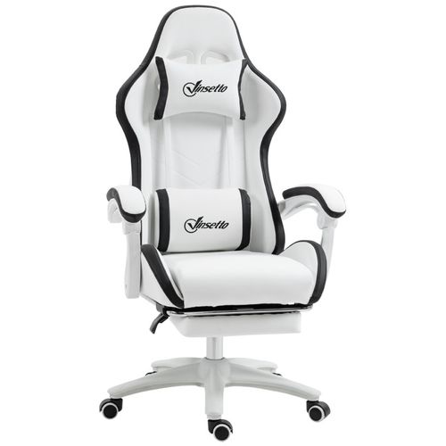 Chaise De Bureau Gaming Inclinable Réglable Titto Blanche Et Grise