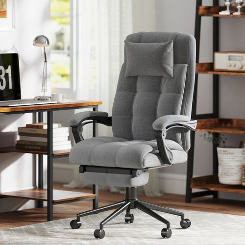 Chaise De Bureau Massante Et Chauffante Lovitto Grise