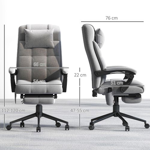 Chaise De Bureau Massante Et Chauffante Lovitto Grise