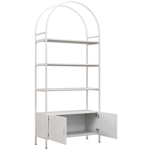 Étagère Design Arquée Avec Placard Chaves Blanche