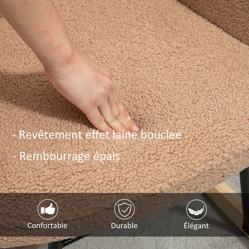 Fauteuil à Bascule Karos Bouclette Marron