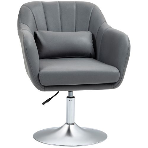 Fauteuil Lounge Pivotant Avec Coussin Sisimiut Lin Gris Foncé