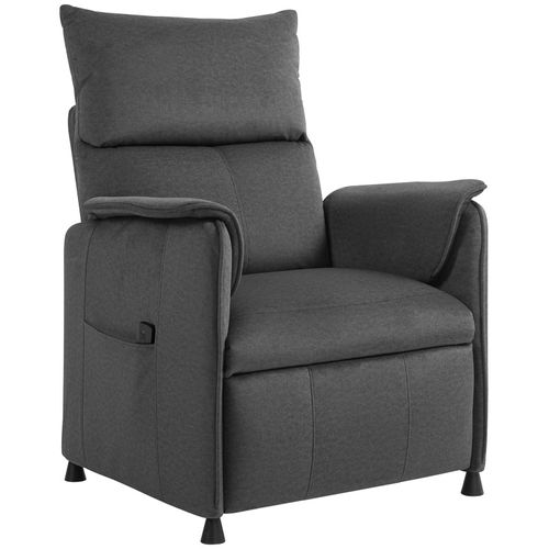 Fauteuil Relax Électrique Inclinable Karsuf Velours Noir