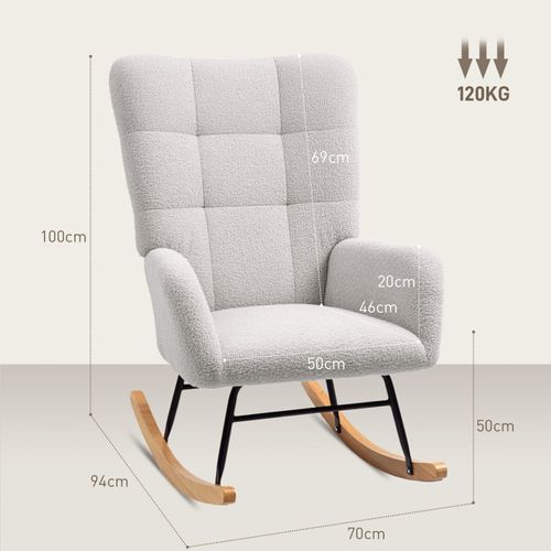 Fauteuil à Bascule Nordique Palik Gris