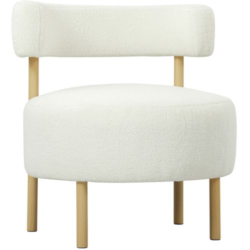 Fauteuil Style Nordique Paamiut Bouclette Crème