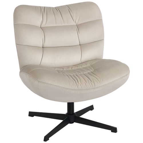Fauteuil Lounge Talik Tissu Chenille Grège