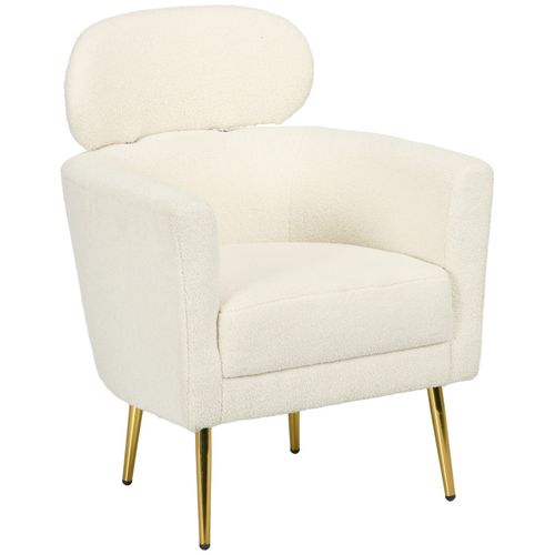 Fauteuil Cabriolet Uper Crème Et Doré