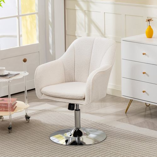 Fauteuil Lounge Luigi Bouclette Blanche