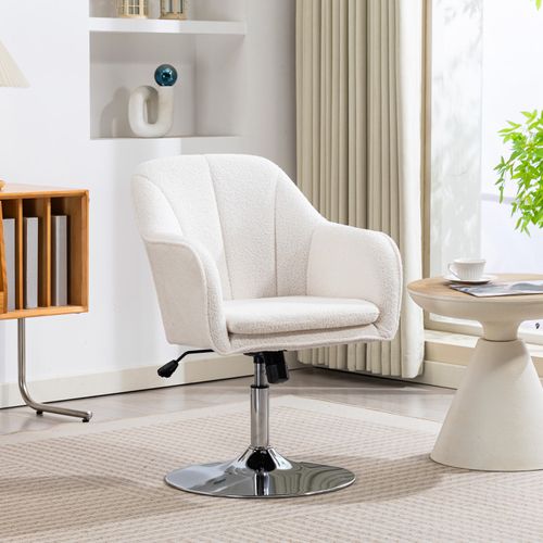 Fauteuil Lounge Luigi Bouclette Blanche
