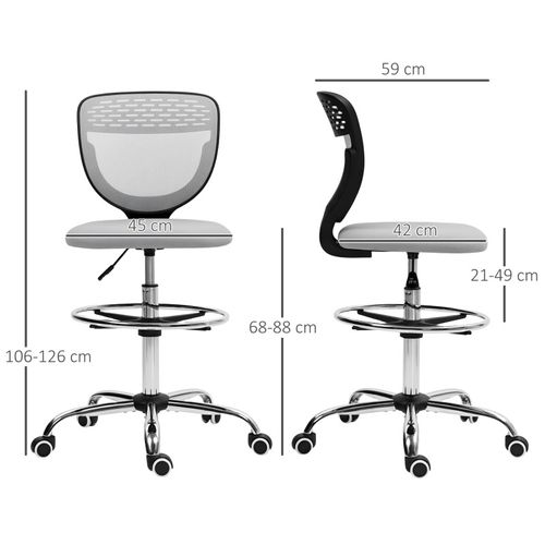 Chaise De Bureau Ergonomique Mazara Grise