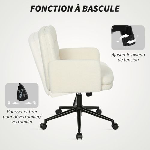 Chaise De Bureau Bagheria Crème