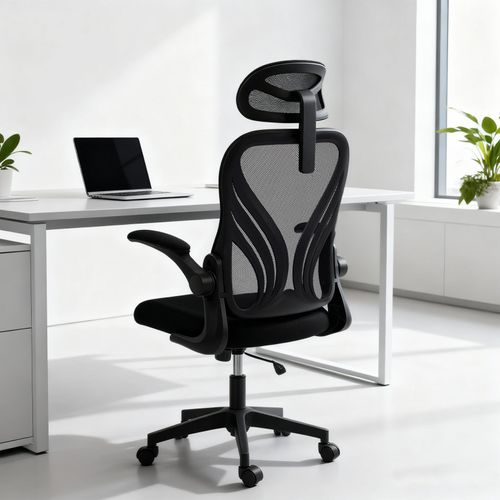 Chaise De Bureau Ergonomique Trapani Noire