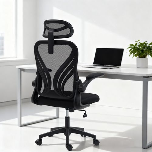 Chaise De Bureau Ergonomique Trapani Noire