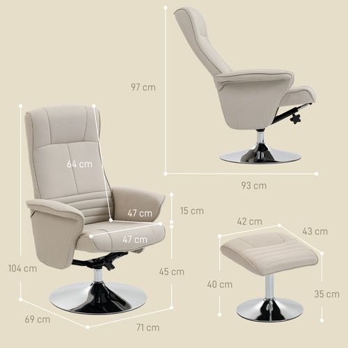Fauteuil De Relaxation Civila Beige