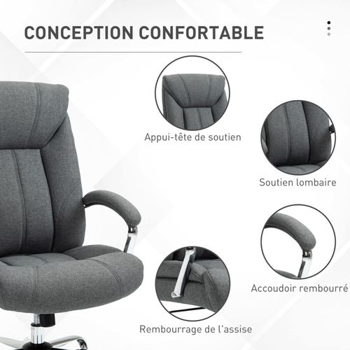 Fauteuil De Bureau Evelino Gris