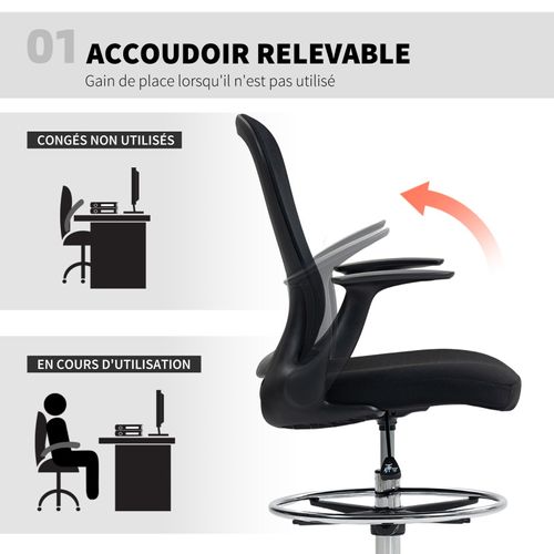 Chaise De Bureau Ergonomique Salerne Noire