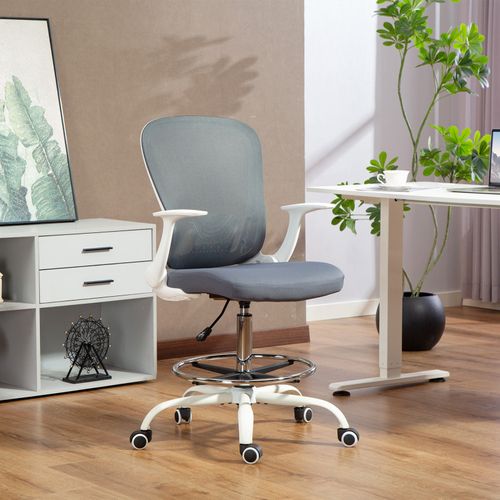 Chaise De Bureau Ergonomique Scandicci Grise Et Blanche