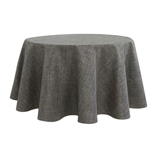 Nappe Ronde Infroissable Et Anti-tâches - 160 Cm - Gris Anthracite