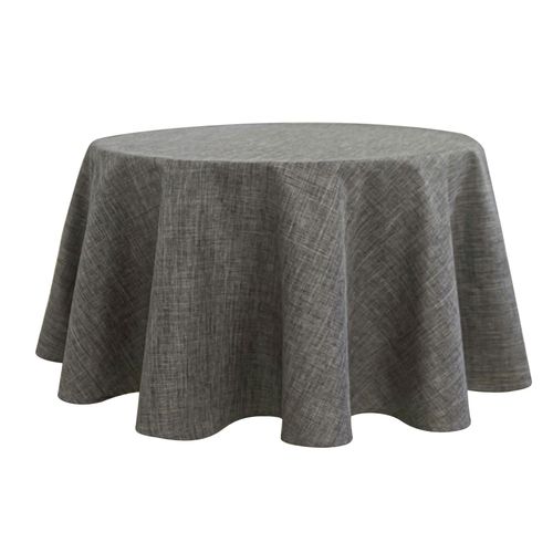 Nappe Ronde Infroissable Et Anti-tâches - 160 Cm - Gris Anthracite