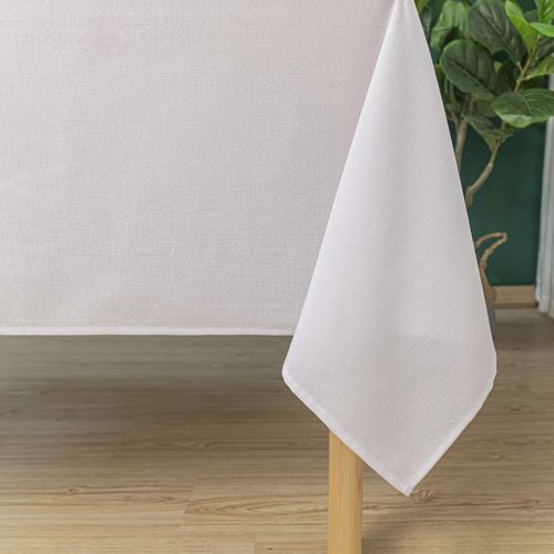 Nappe Anti Tâches Et Infroissable - - Effet Chiné - 145x240 Cm - Blanc