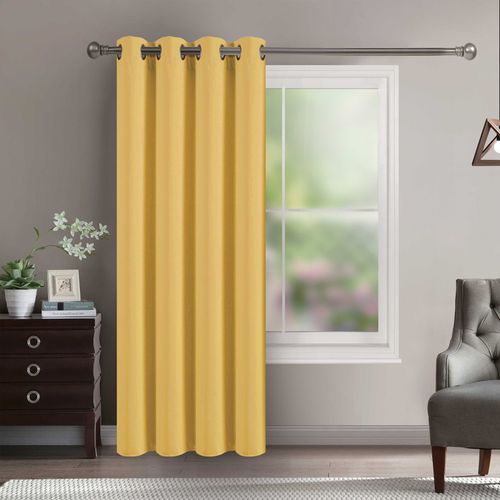 Rideau Occultant Pour Chambre Et Salon - 140x260 Cm - Jaune Moutarde