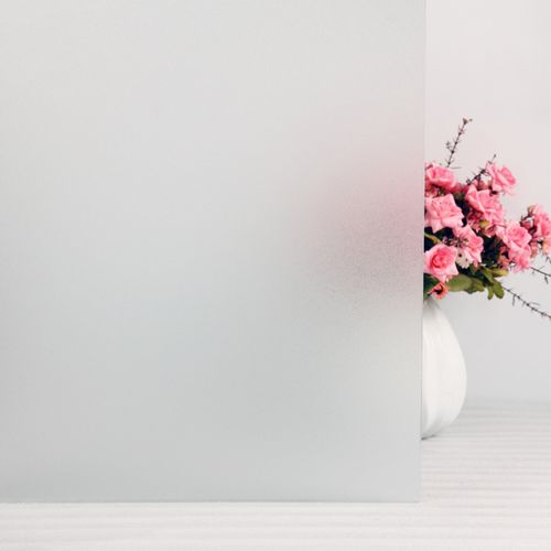 Film Électrostatique Givré - 90x200 Cm - Blanc Brillant