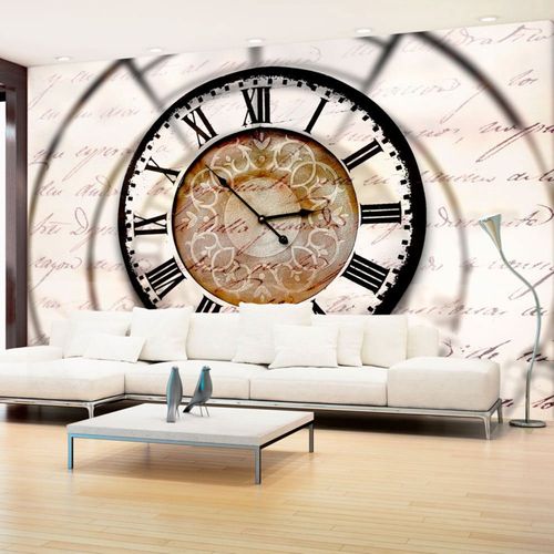 Papier Peint Mouvement D'horloge 350 X 245 Cm Beige