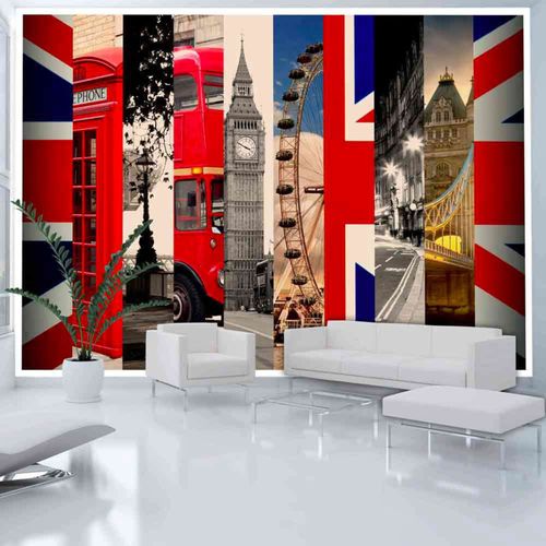Papier Peint Londres 300 X 210 Cm Rouge