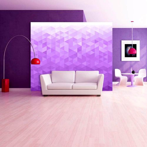 Papier Peint Pixel Violet 350 X 245 Cm Violet