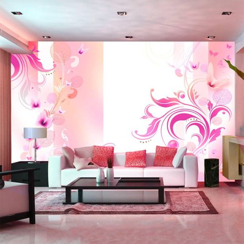 Papier Peint Passion Rose 350 X 245 Cm Rose