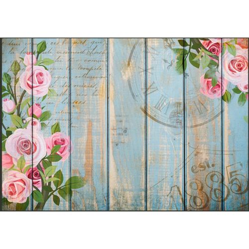 Papier Peint Jardin Ancien 350 X 245 Cm Bleu