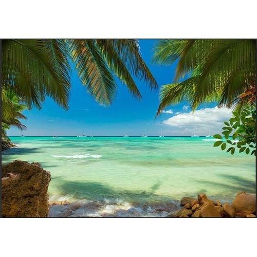 Papier Peint Détente Sur La Plage 400 X 280 Cm Bleu