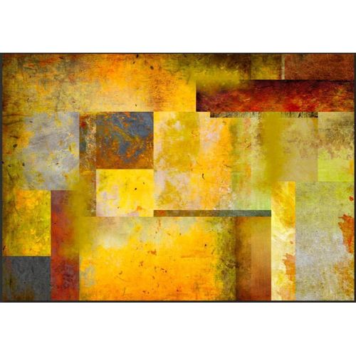 Papier Peint Teinte Orange D'expression Artistique 400 X 280 Cm Jaune