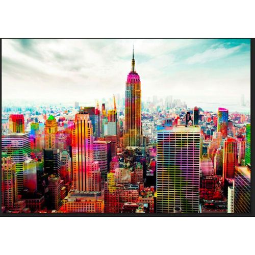 Papier Peint Couleurs De La Ville De New York 400 X 280 Cm Rouge