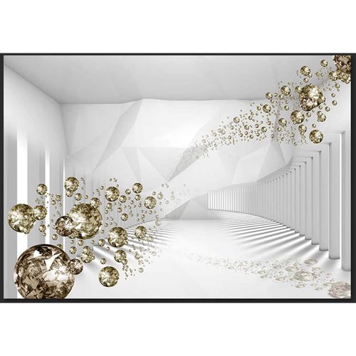 Papier Peint Couloir De Diamant 400 X 280 Cm Blanc