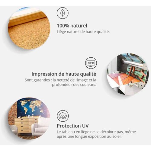 Tableau En Liège Monde Malachite 120 X 80 Cm Vert