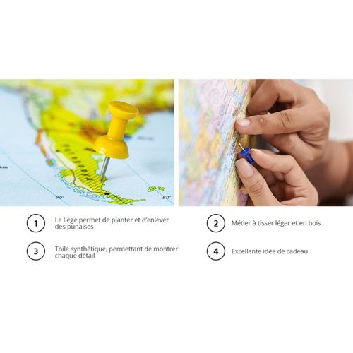 Tableau En Liège Monde Malachite 120 X 80 Cm Vert