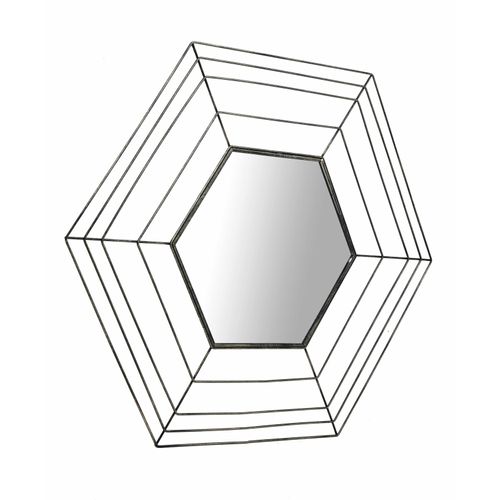 Miroir Mural Métal Or 79,5x69x1,5cm