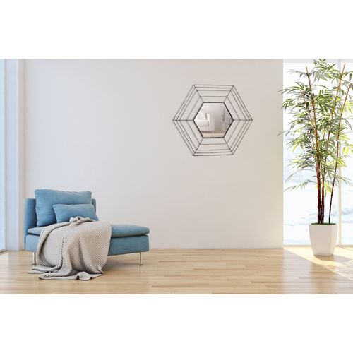 Miroir Mural Métal Or 79,5x69x1,5cm