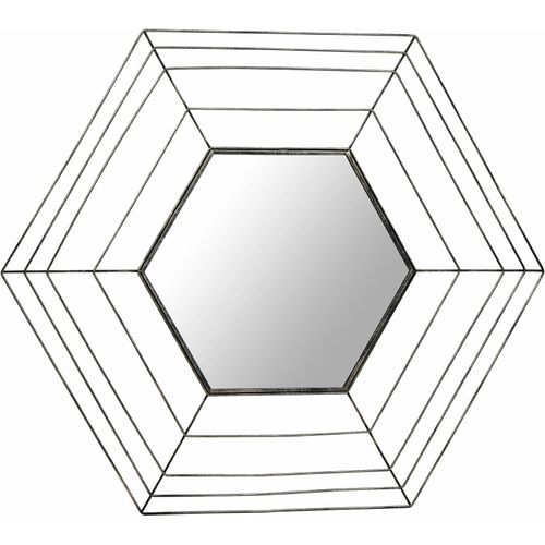 Miroir Mural Métal Or 79,5x69x1,5cm