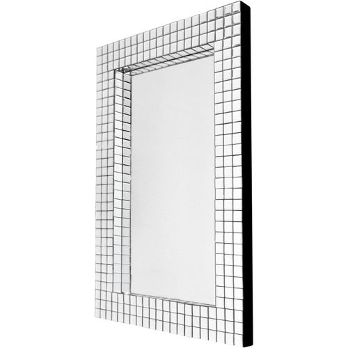 Miroir Mural Miroir Argent 90x60x4cm