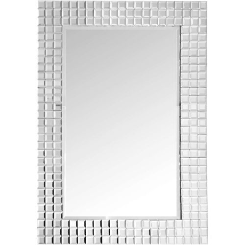 Miroir Mural Miroir Argent 90x60x4cm