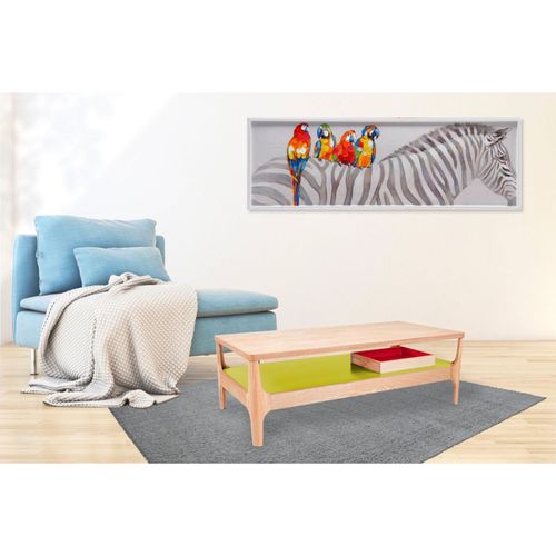 Table Basse Bois Vert 120x60x54cm