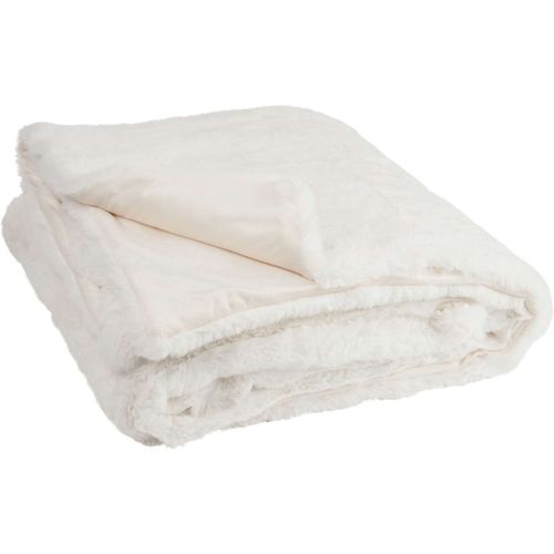 Plaid Blanc Polyester 180x130x3cm