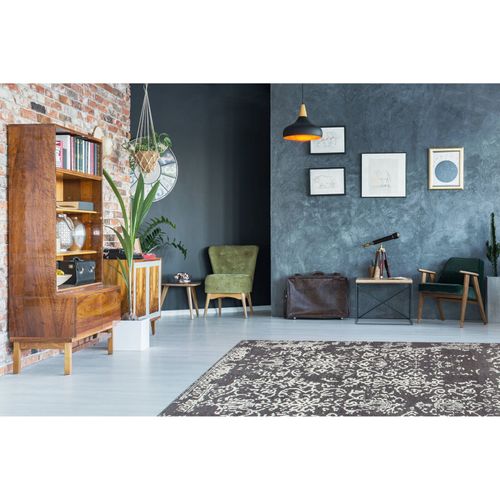 Tapis Rivière 130 Gris Anthracite 155 X 230 Cm Gris